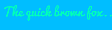 Image with Font Color 00FFB9 and Background Color 00BEFF